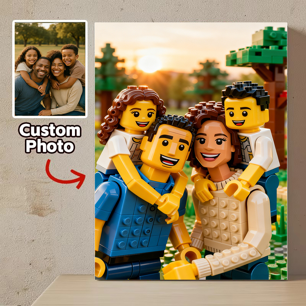 Custom Star Map - Custom Cartoon Building Block Style Portrait