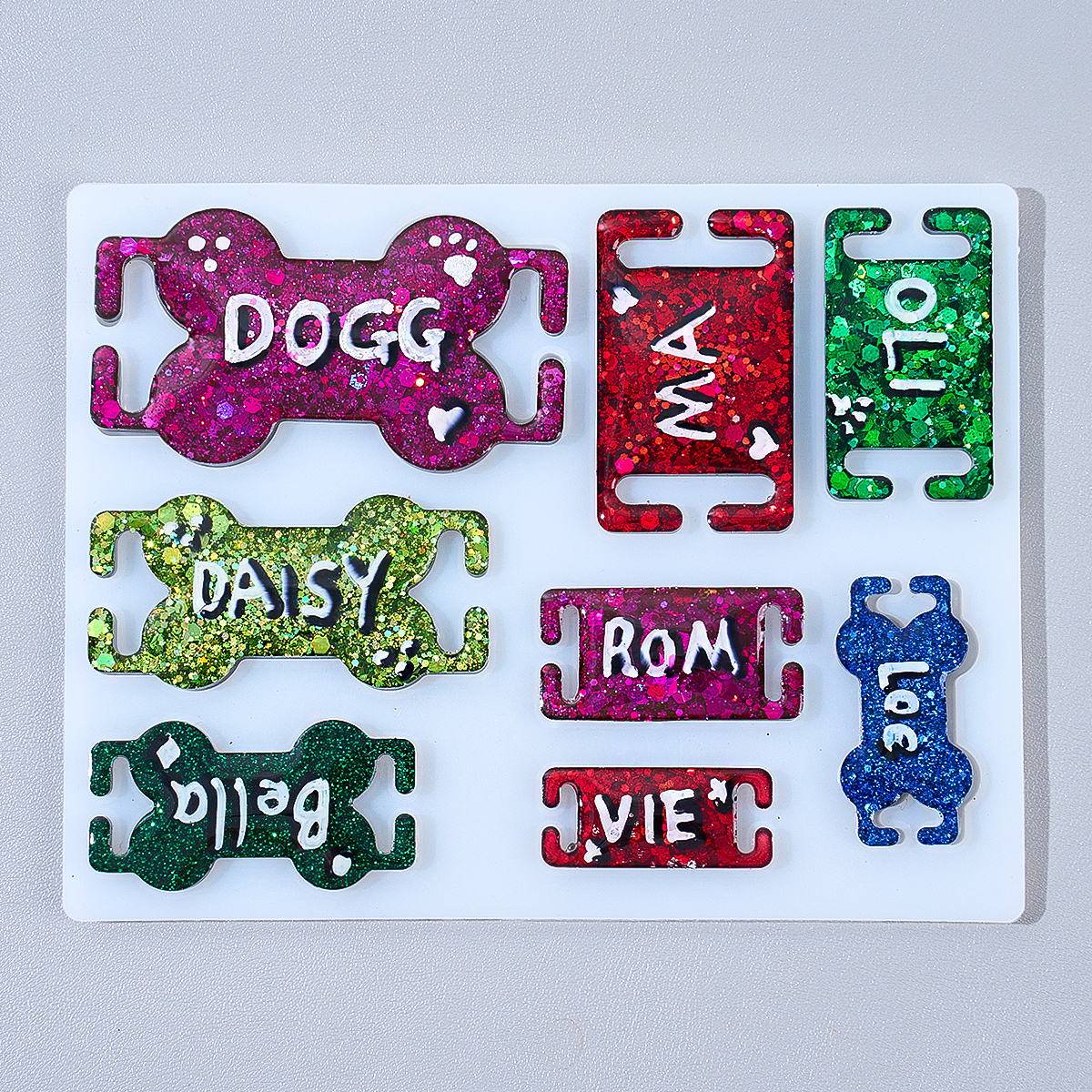 DIY Cat Dog ID Tag Silicone Mo – обзор и цена Name Necklace Custom