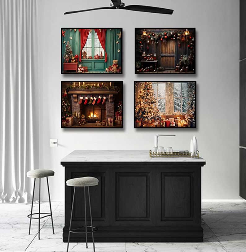 1pc frameless Large Christmas  – обзор и цена Family Tree Print