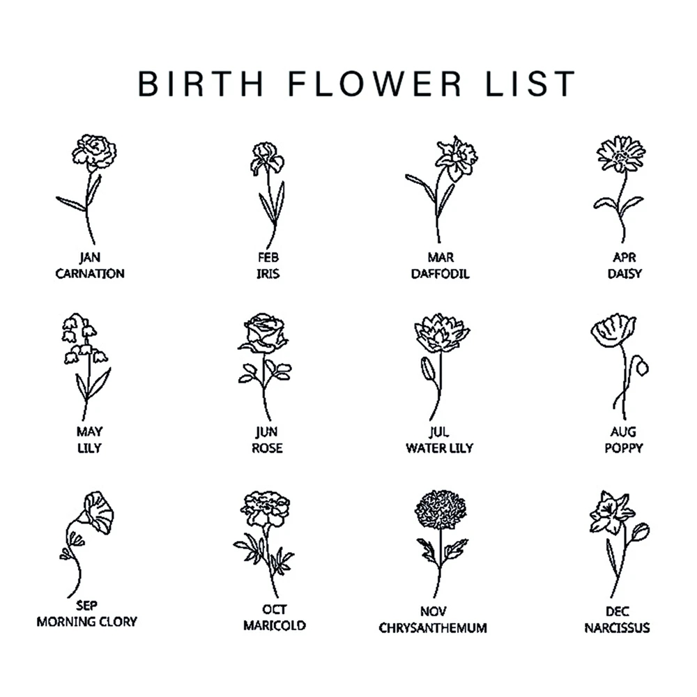 Custom Birth Month Flower Neck – обзор и цена Birth Flower Necklace