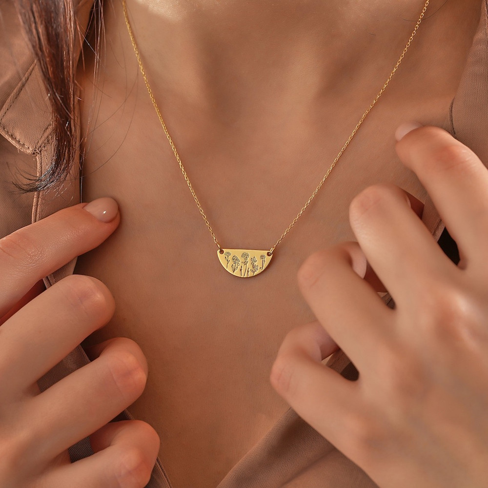 Custom Birth Month Flower Neck – обзор и цена Birth Flower Necklace