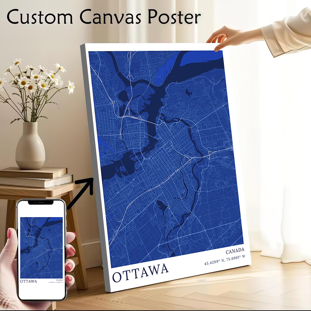 Ottawa City Map Printed Canvas – обзор и цена Custom Map Poster