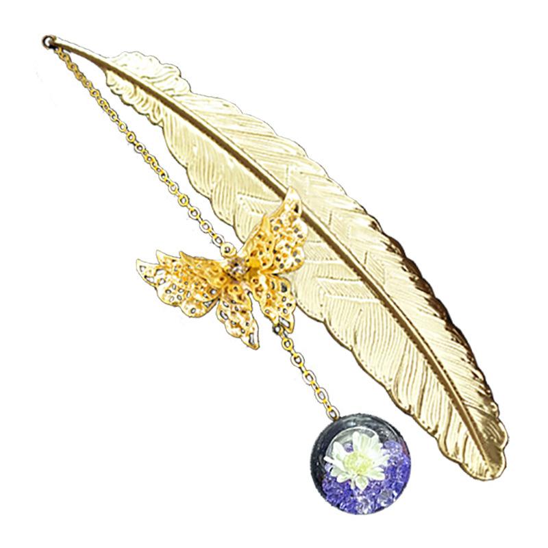 1PC Metal Bookmark Creative Im – обзор и цена Dried Flower Bookmark