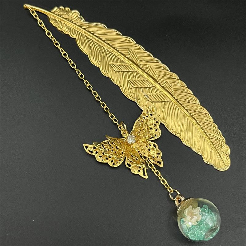1PC Metal Bookmark Creative Im – обзор и цена Dried Flower Bookmark