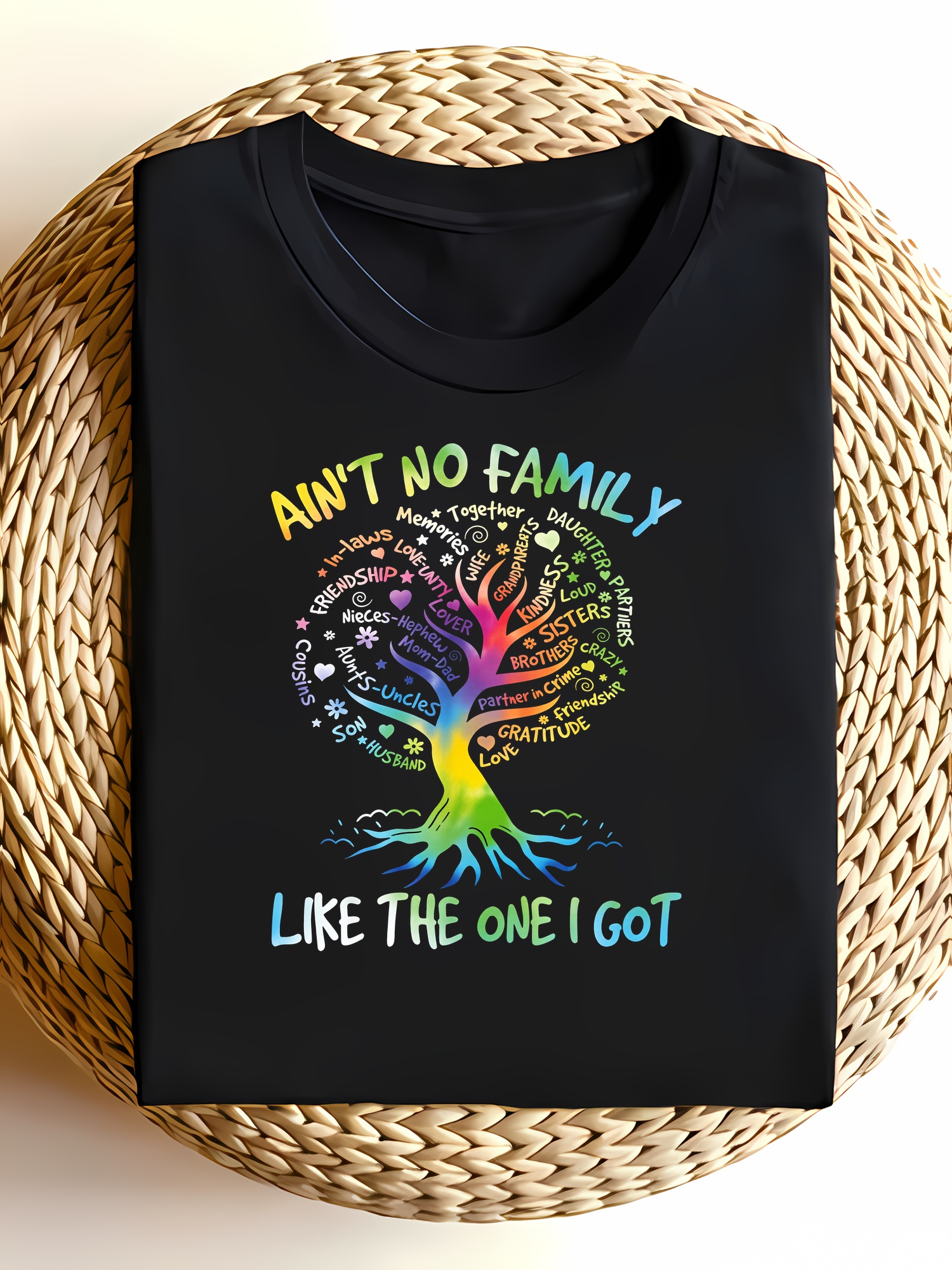 Casual Black Rainbow Family Tr – обзор и цена Family Tree Print