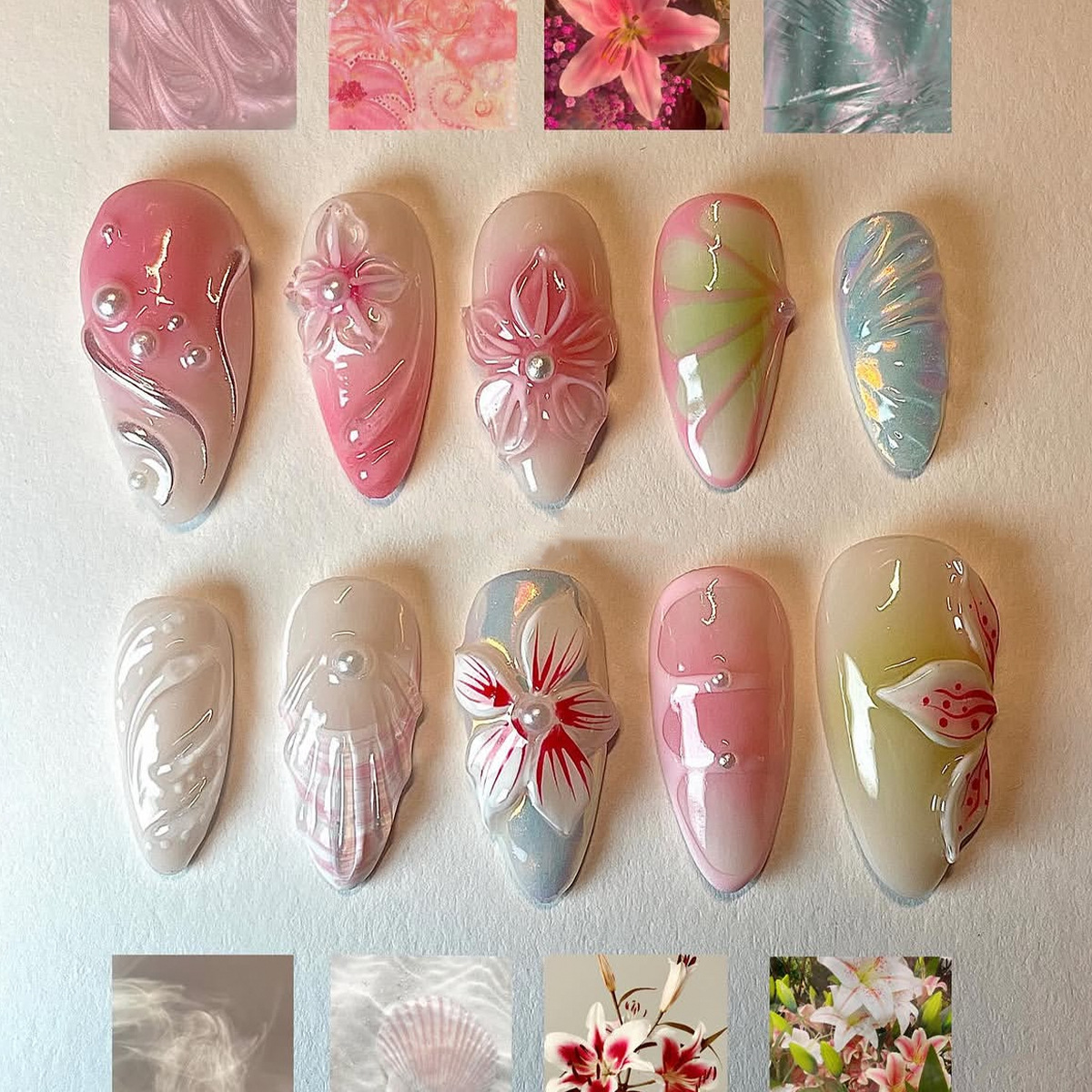 24pcs Glossy Shell Pearl Desig – обзор и цена Pressed Flower Art