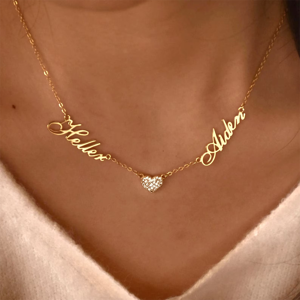 Custom Two Name Necklace For W – обзор и цена Name Necklace Custom