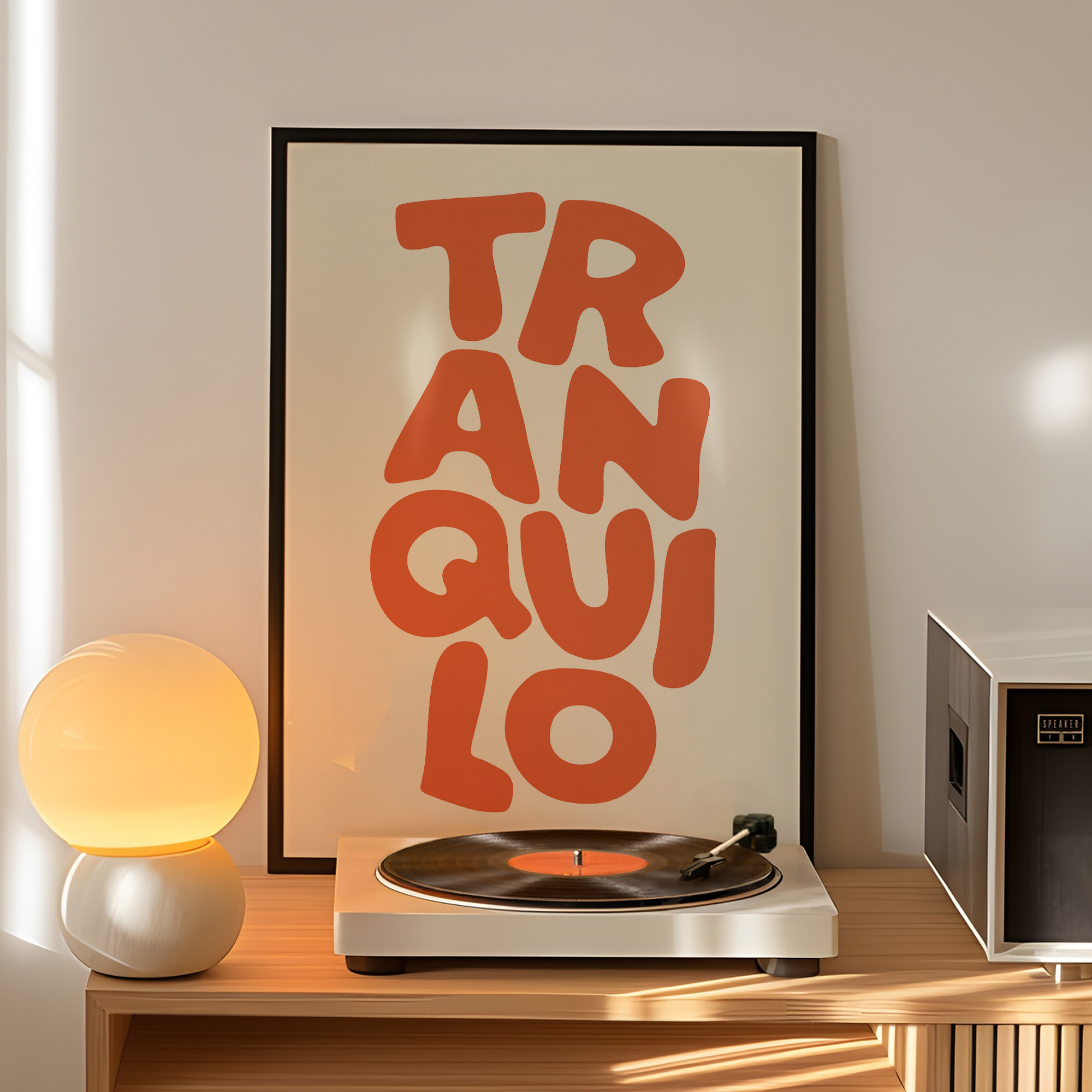 Boho Tranquilo Orange Cream Re – обзор и цена Custom Map Poster