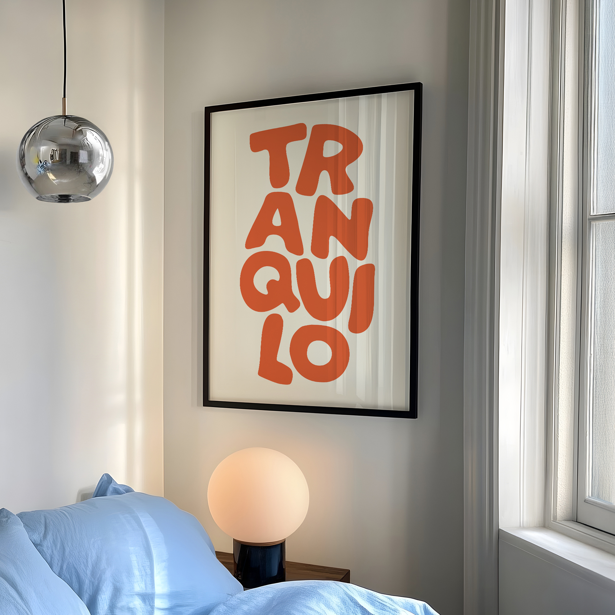 Boho Tranquilo Orange Cream Re – обзор и цена Custom Map Poster