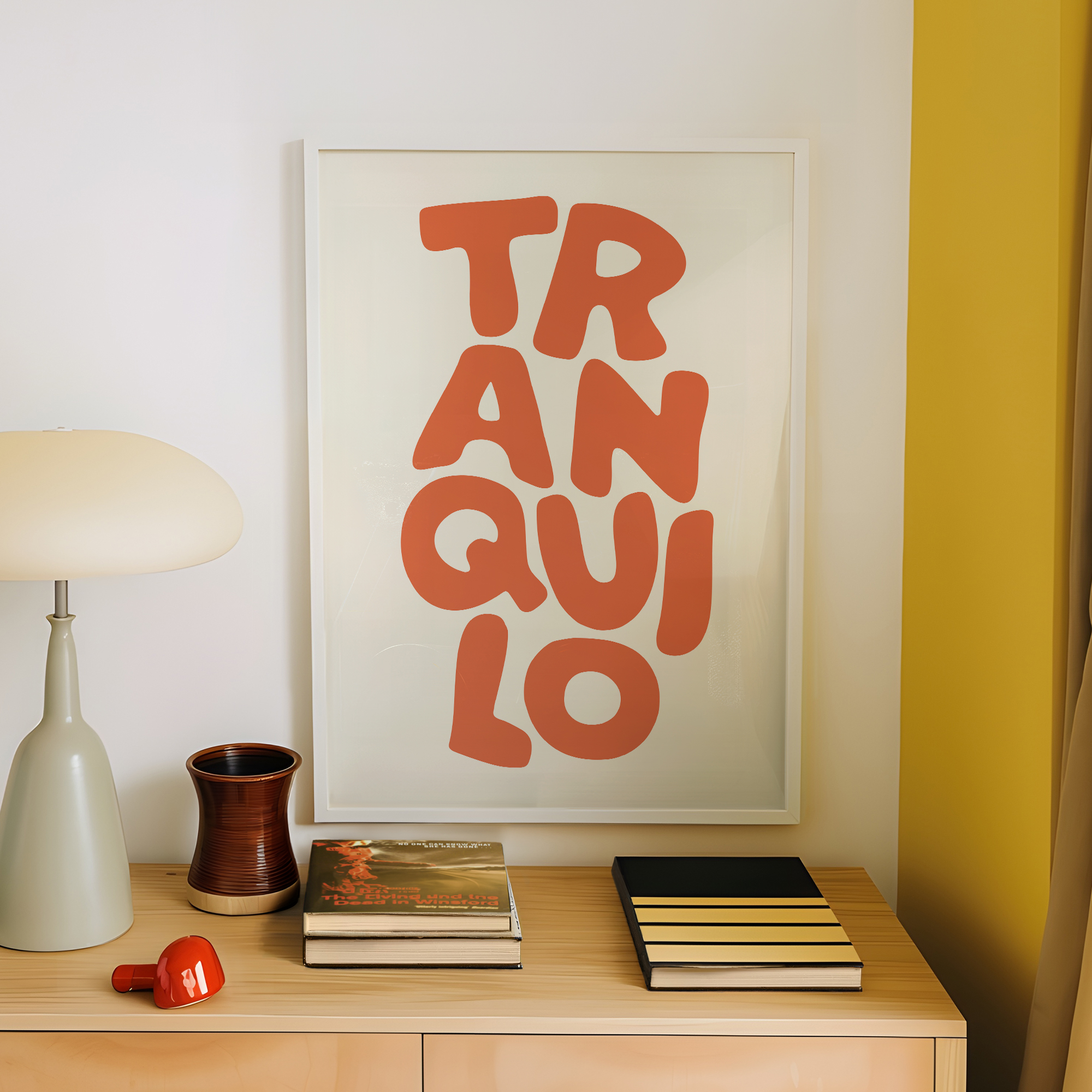 Boho Tranquilo Orange Cream Re – обзор и цена Custom Map Poster