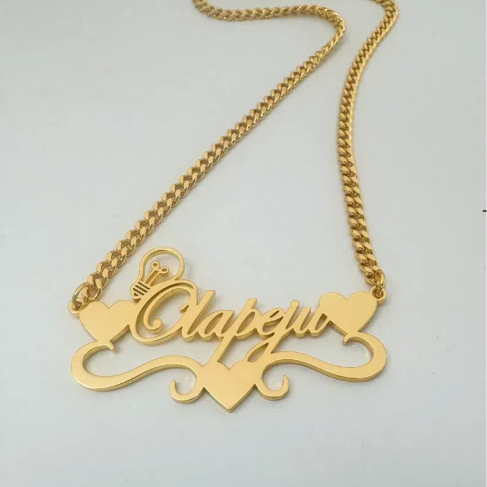 Handcrafted Gold Color Name Ne – обзор и цена Name Necklace Custom