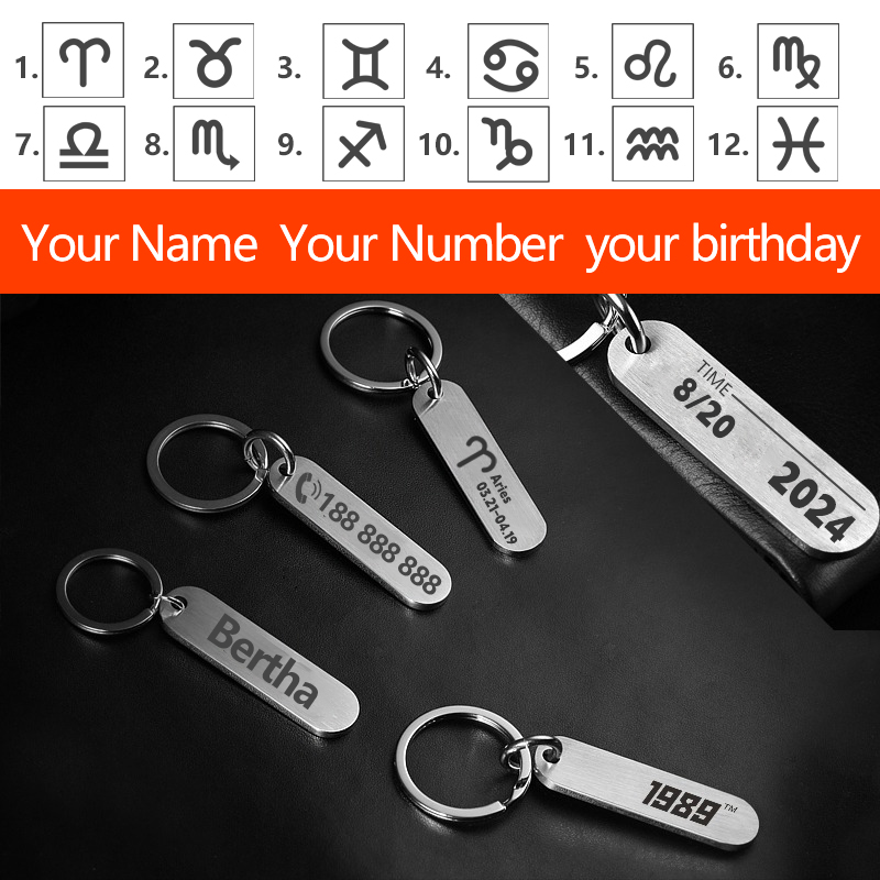 Customized Key Chains with Las – обзор и цена Initial Ring Custom