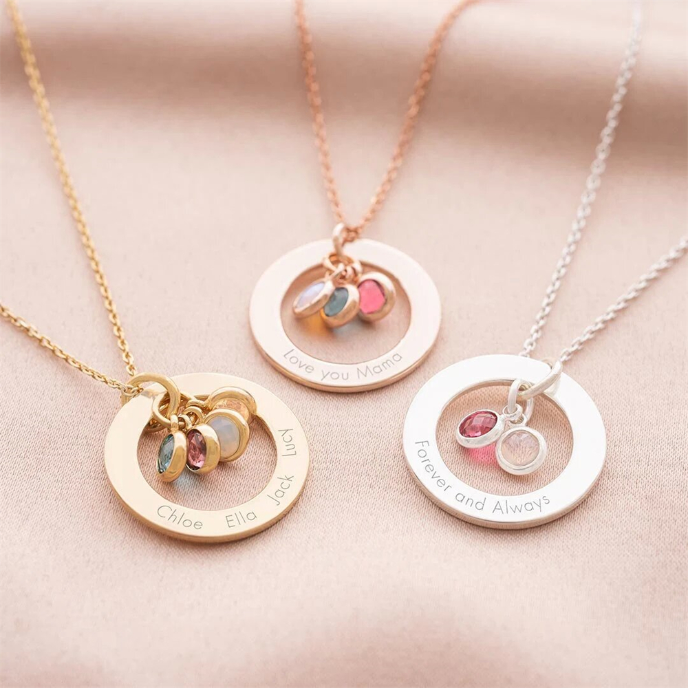 Custom Birthstone Eternal Ring – обзор и цена Birth Flower Necklace