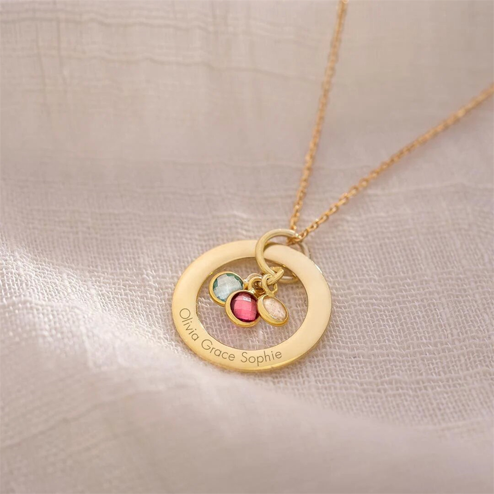 Custom Birthstone Eternal Ring – обзор и цена Birth Flower Necklace