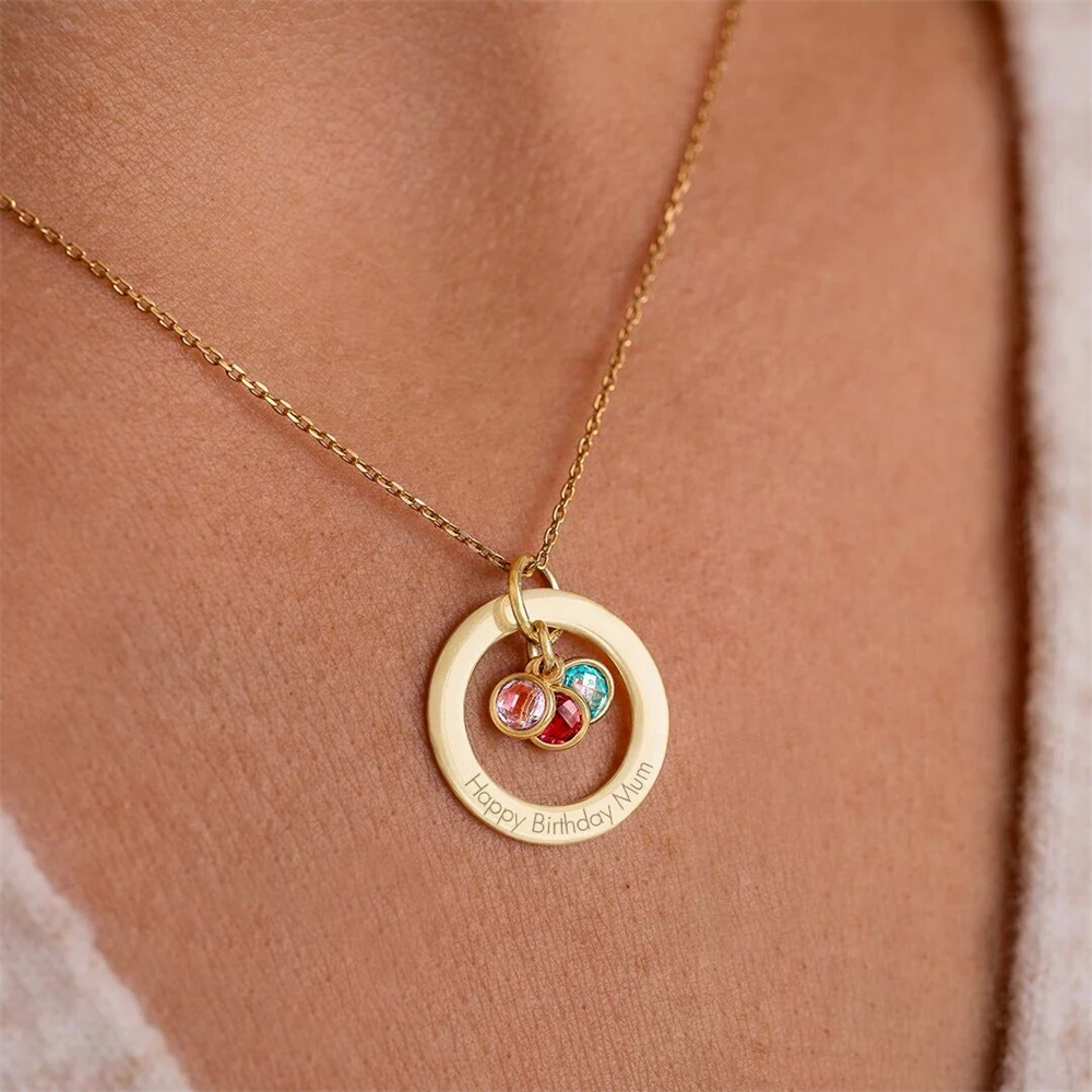 Custom Birthstone Eternal Ring – обзор и цена Birth Flower Necklace