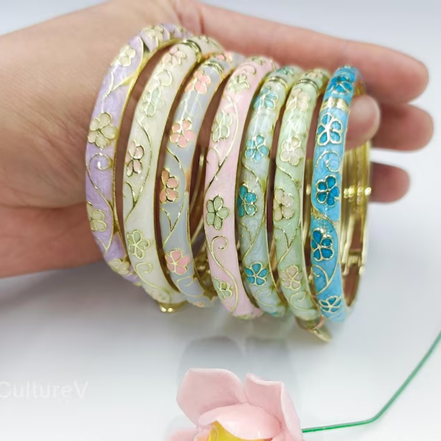 3/5PCS Enamel Cloisonné Bangle – обзор и цена Coordinates Bracelet