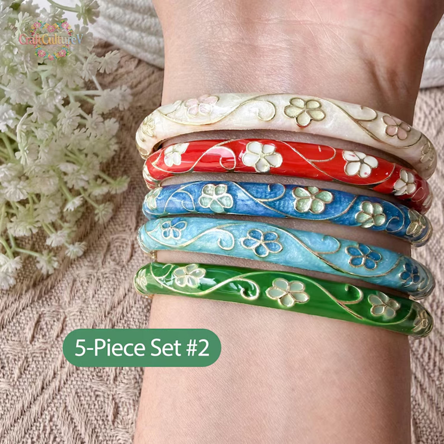 3/5PCS Enamel Cloisonné Bangle – обзор и цена Coordinates Bracelet