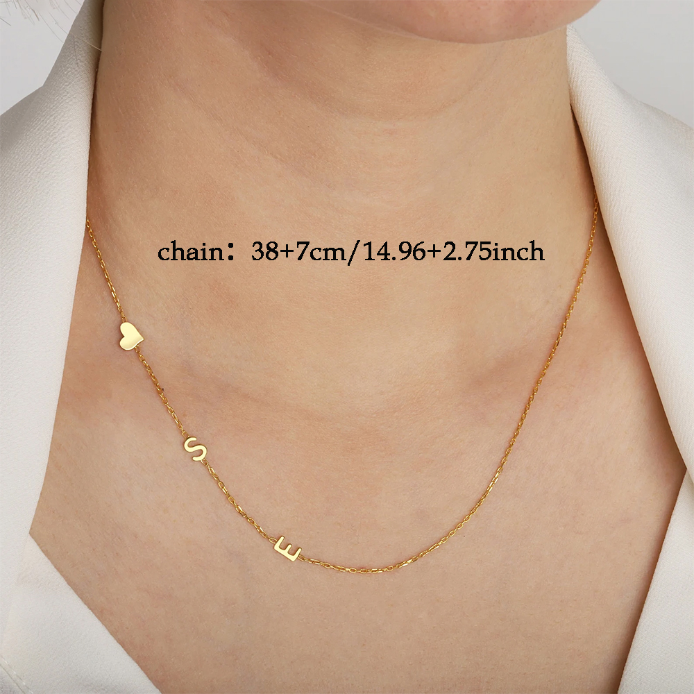 Custom Heart Sideways Letter I – обзор и цена Name Necklace Custom