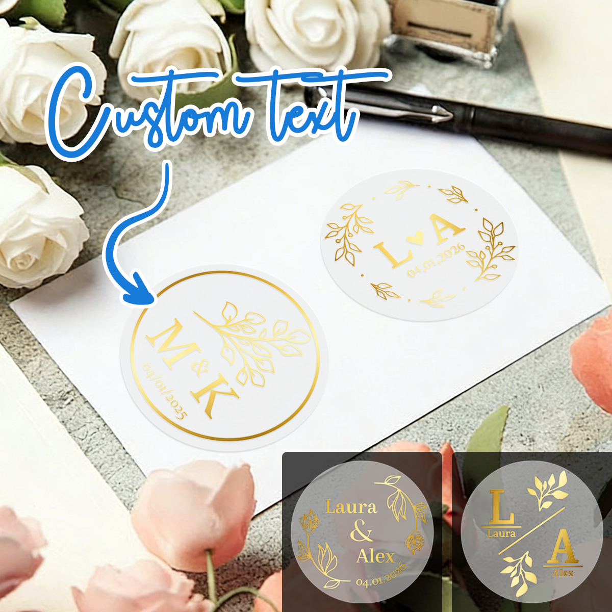 30/60/120/240pcs Custom Text R – обзор и цена Personalised Candle Label