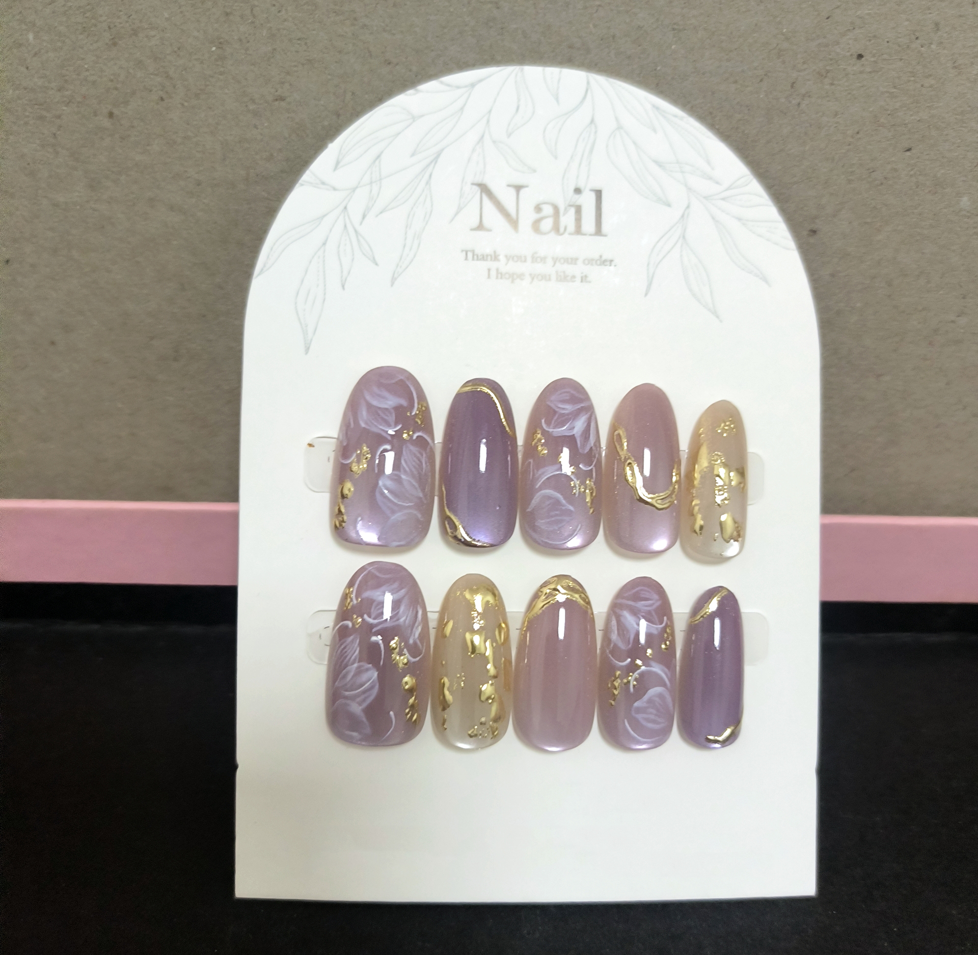 10pcs Handmade Press On Nails  – обзор и цена Pressed Flower Art