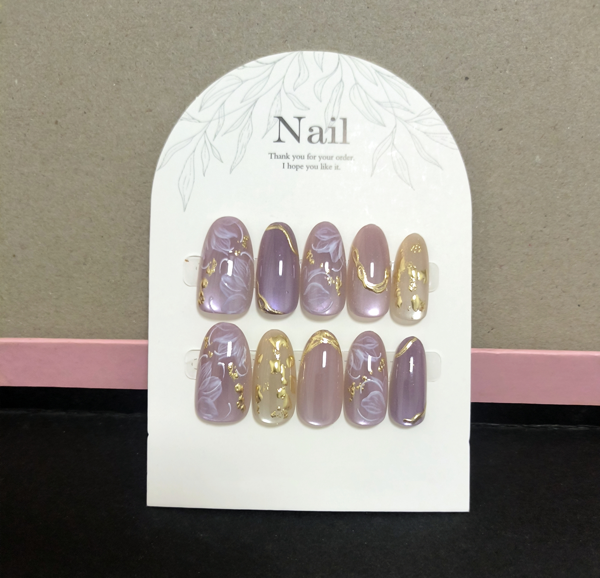 10pcs Handmade Press On Nails  – обзор и цена Pressed Flower Art