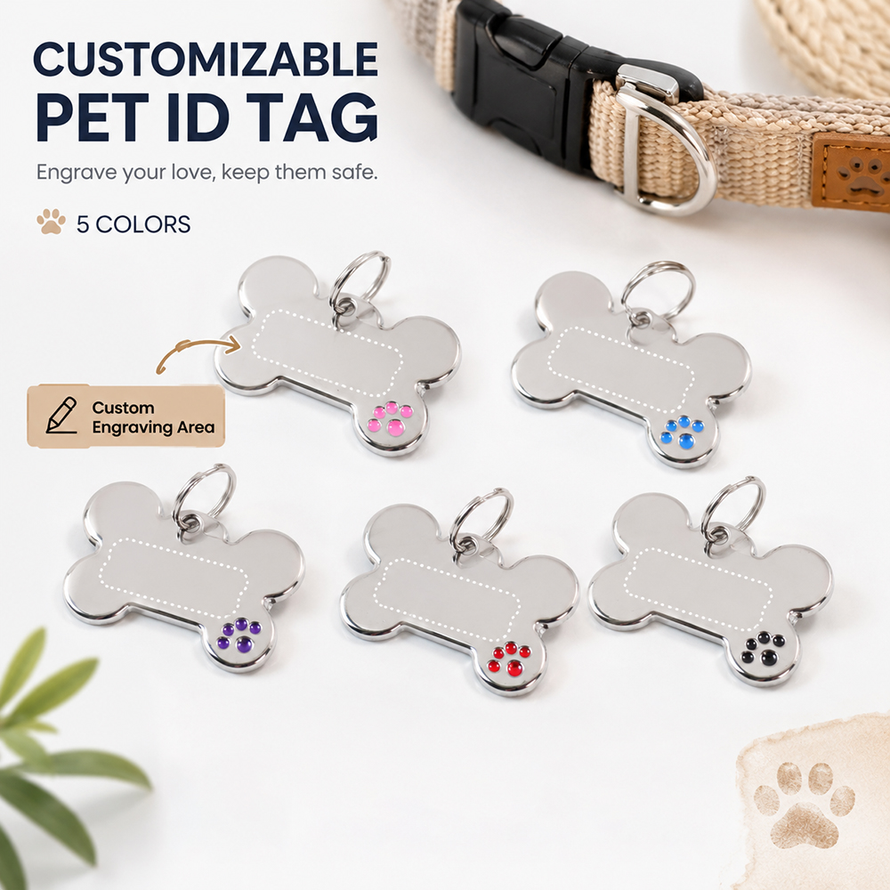 Custom Text Dog Tag Bone Shape – обзор и цена Pet Portrait Custom