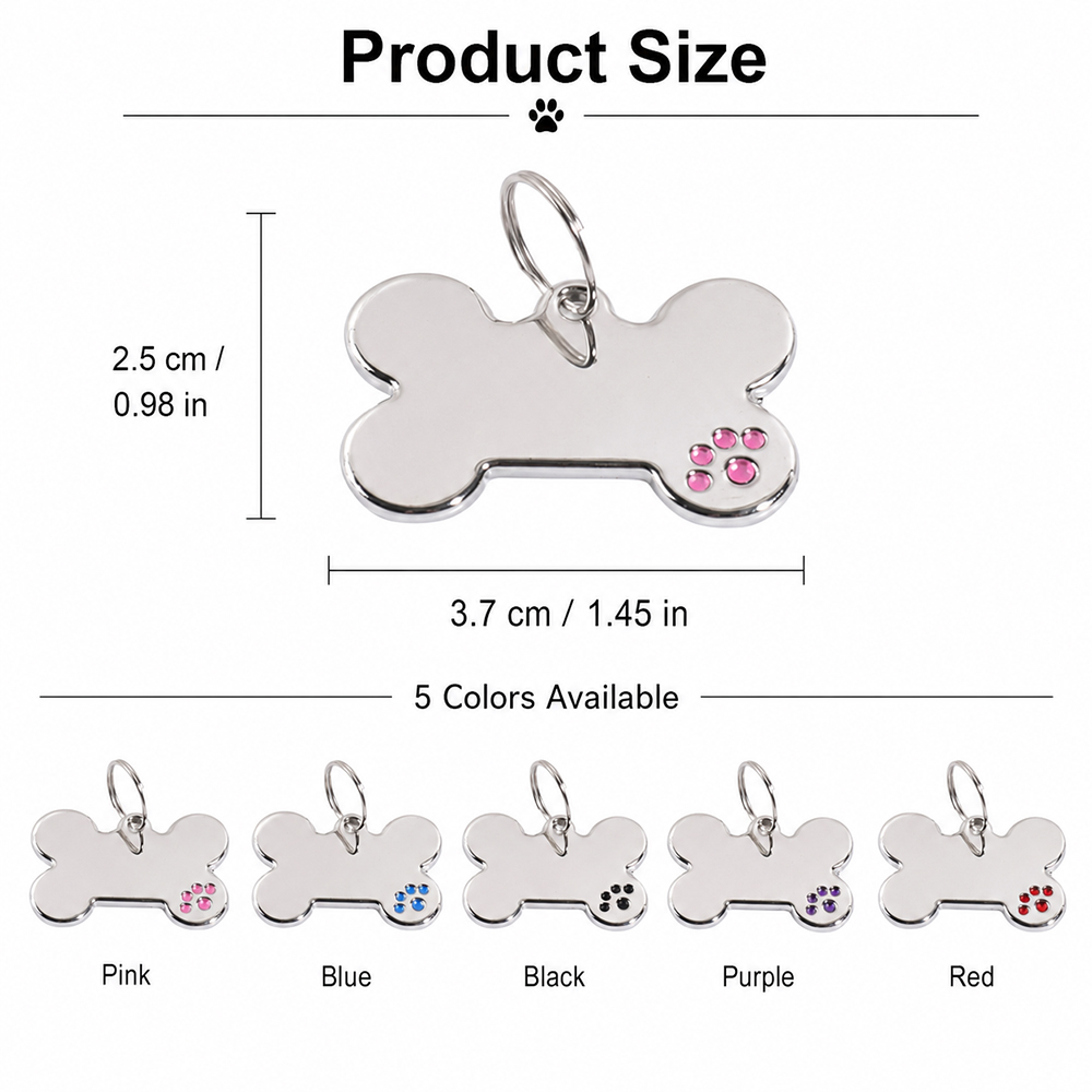Custom Text Dog Tag Bone Shape – обзор и цена Pet Portrait Custom