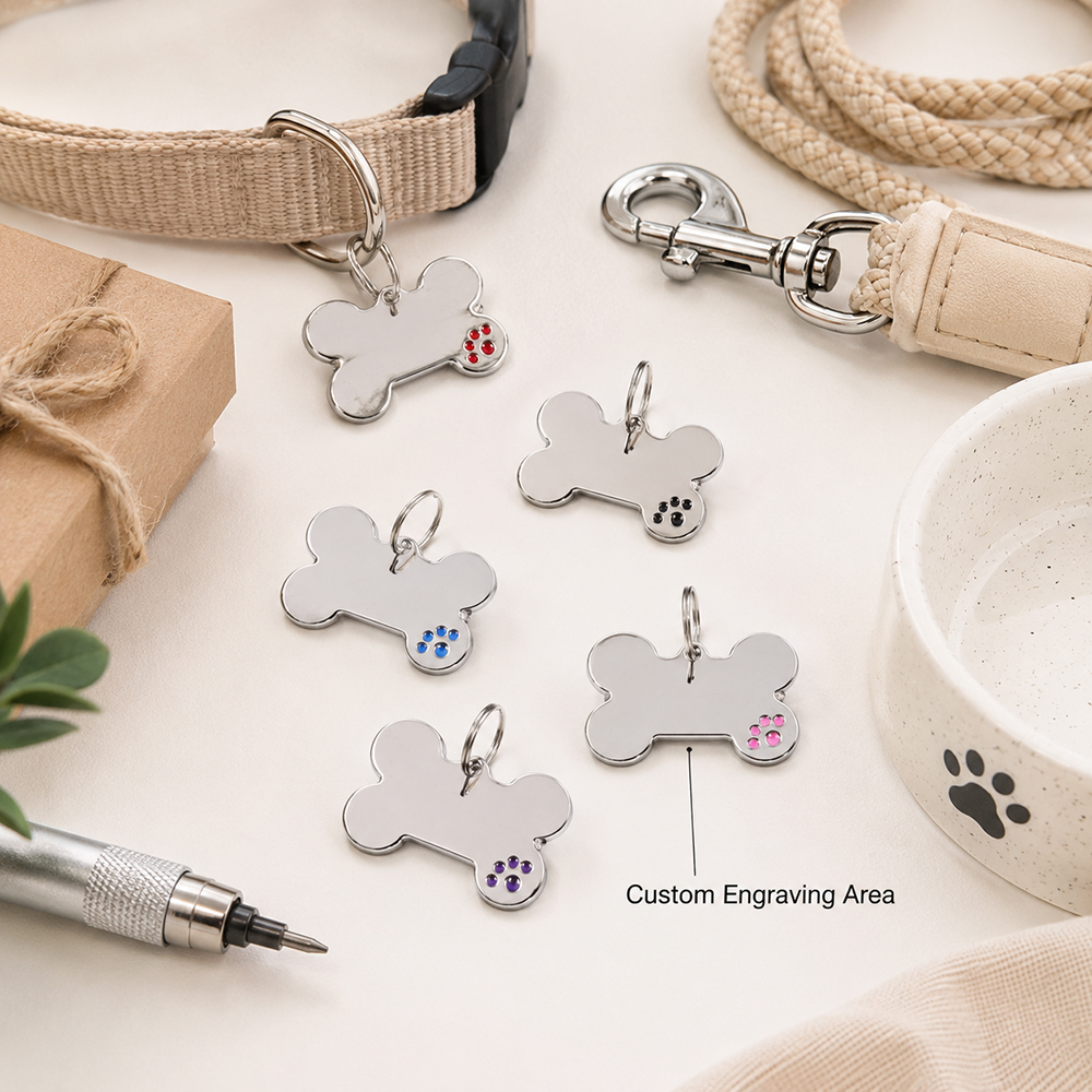 Custom Text Dog Tag Bone Shape – обзор и цена Pet Portrait Custom