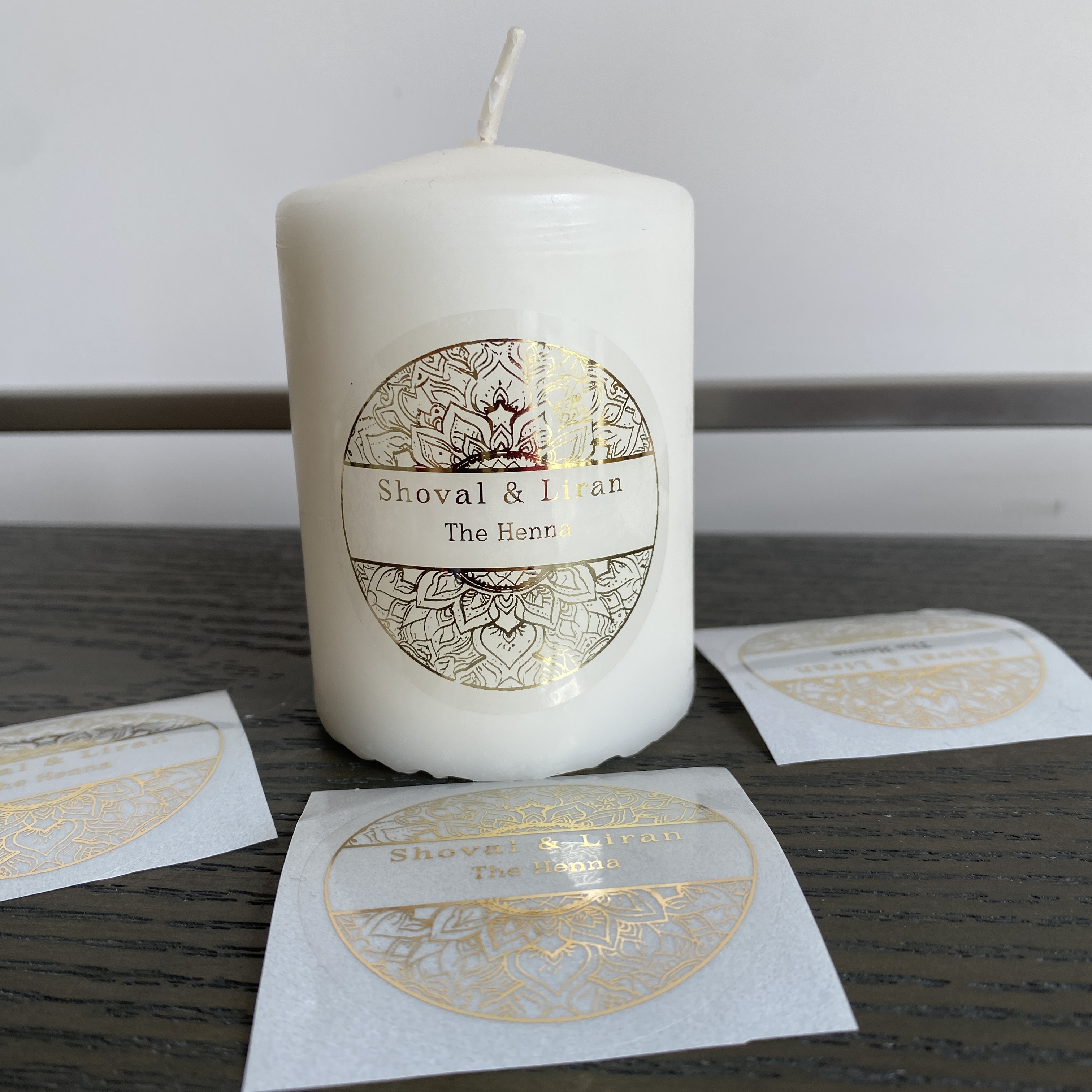 Custom henna day candle sticke – обзор и цена Personalised Candle Label