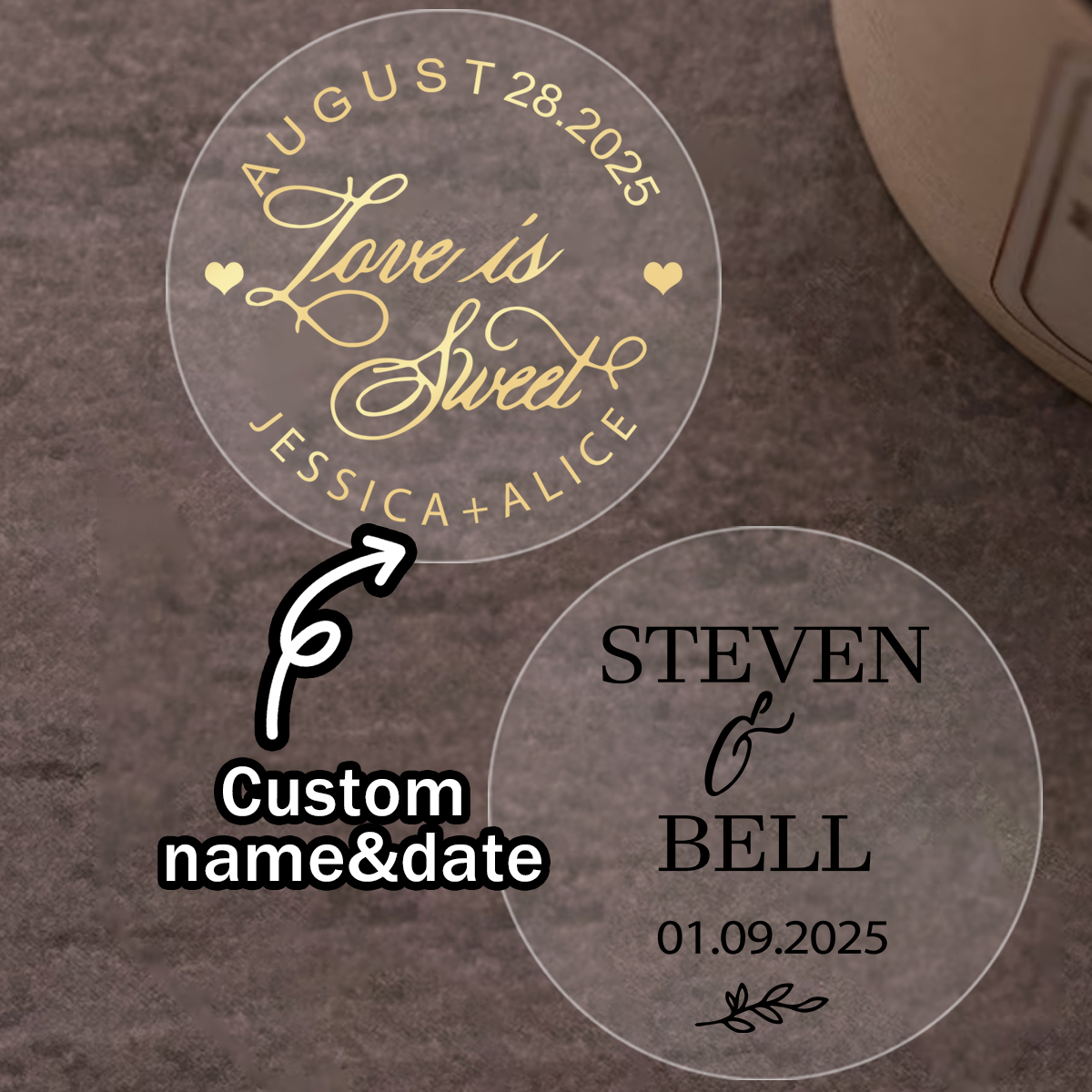 30-240pcs Custom Text Round Tr – обзор и цена Personalised Candle Label