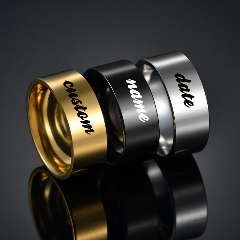 Atoztide 4/6/8mm Personalized  – обзор и цена Initial Ring Custom
