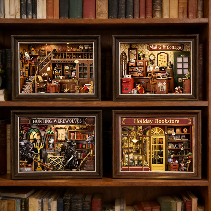 DIY 3D Wooden Book Nook Kit Mi – обзор и цена Engraved Wood Frame