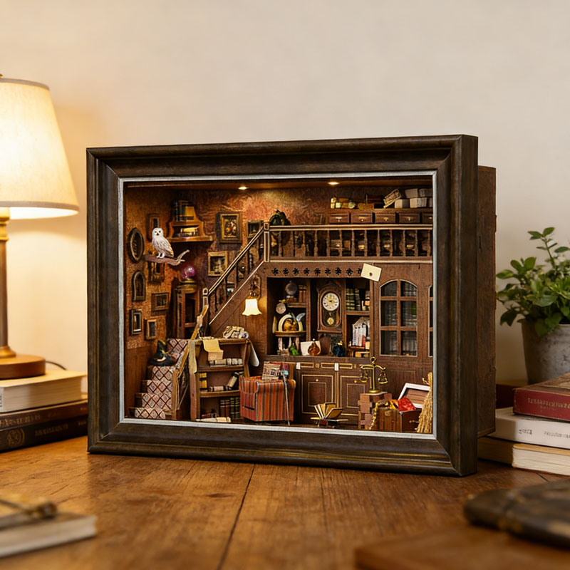 DIY 3D Wooden Book Nook Kit Mi – обзор и цена Engraved Wood Frame