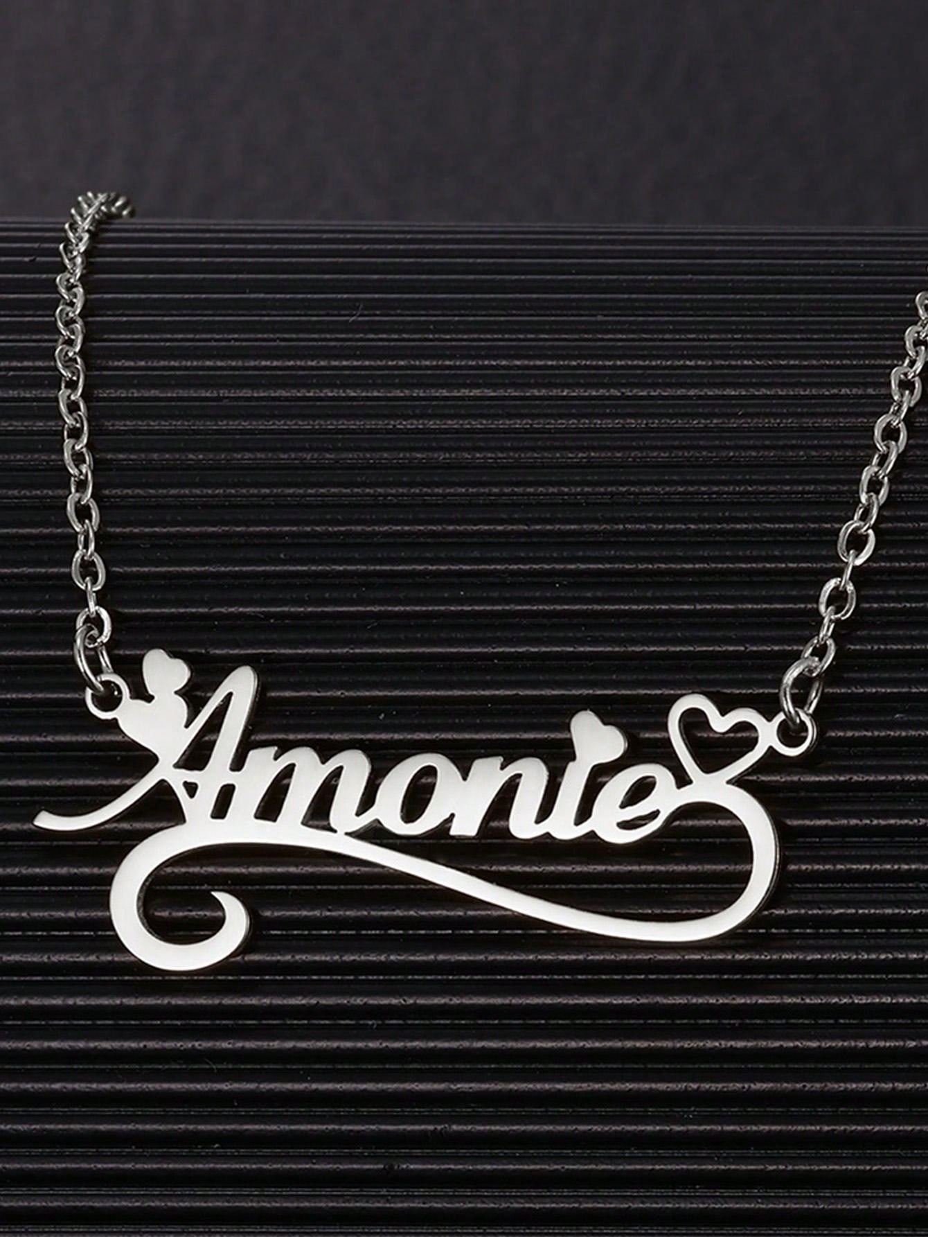 Custom Name Hollow Heart Neckl – обзор и цена Name Necklace Custom
