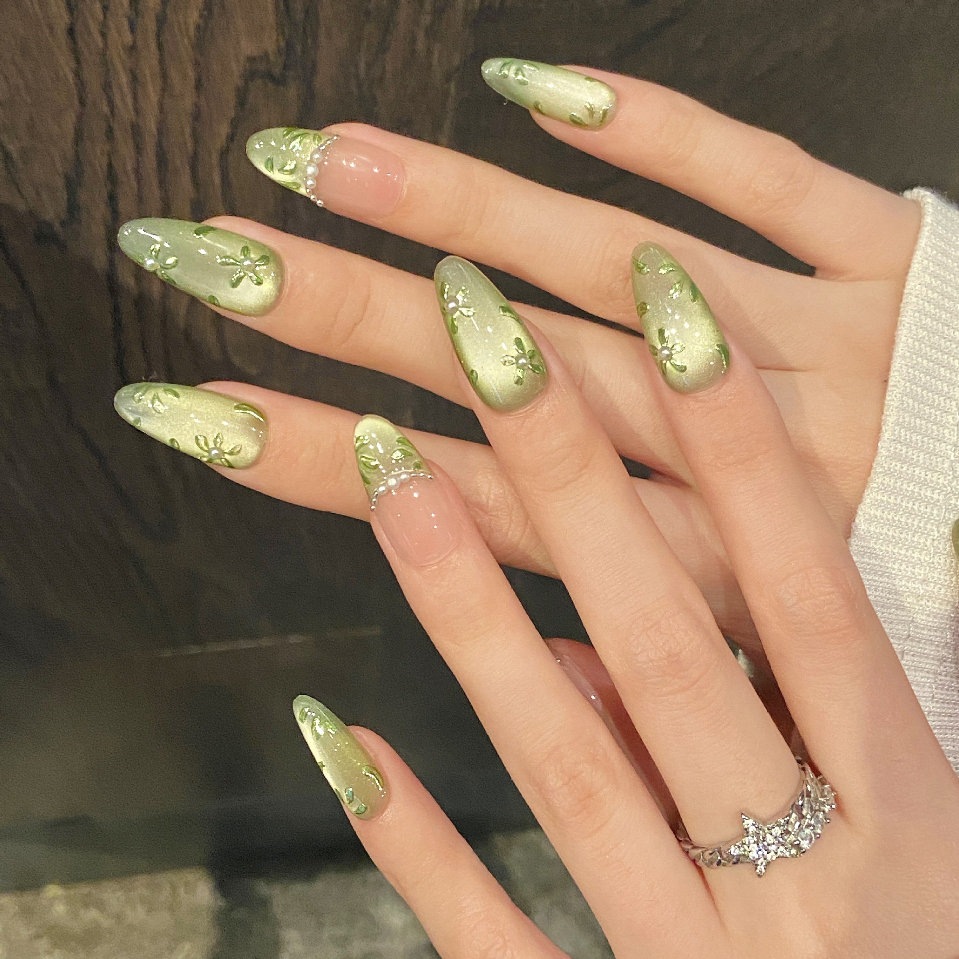 10pcs Handmade Press on Nails  – обзор и цена Pressed Flower Art