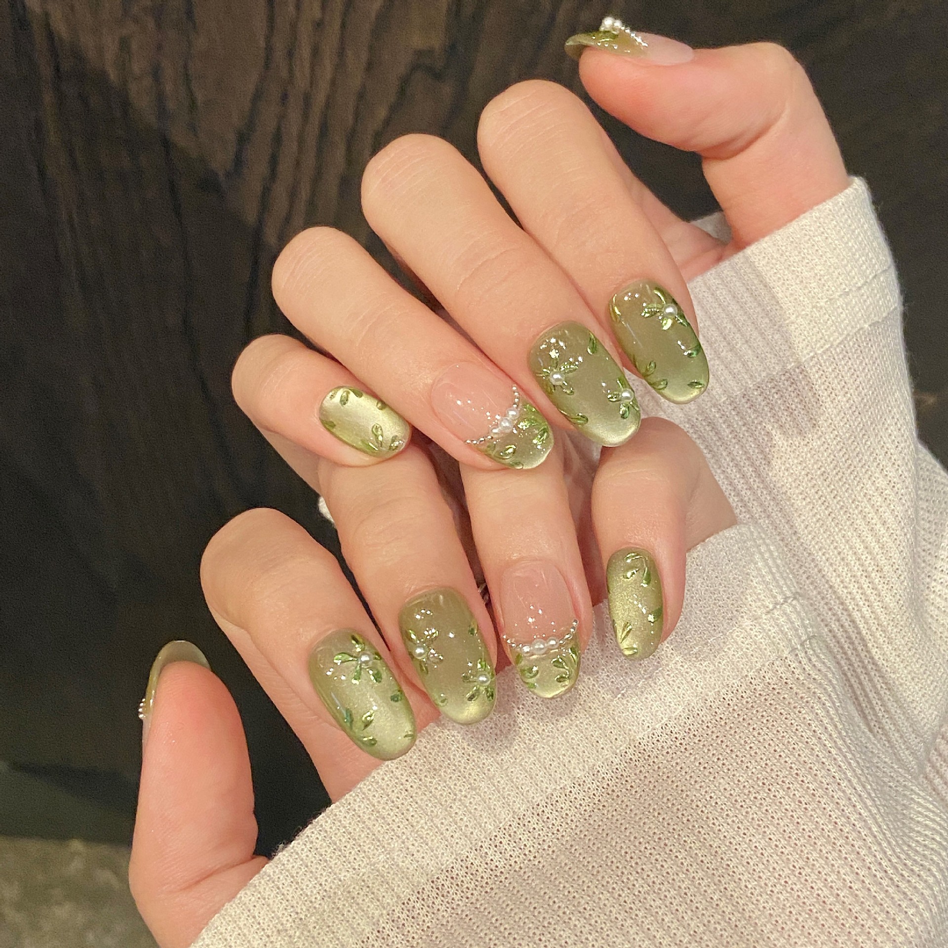 10pcs Handmade Press on Nails  – обзор и цена Pressed Flower Art