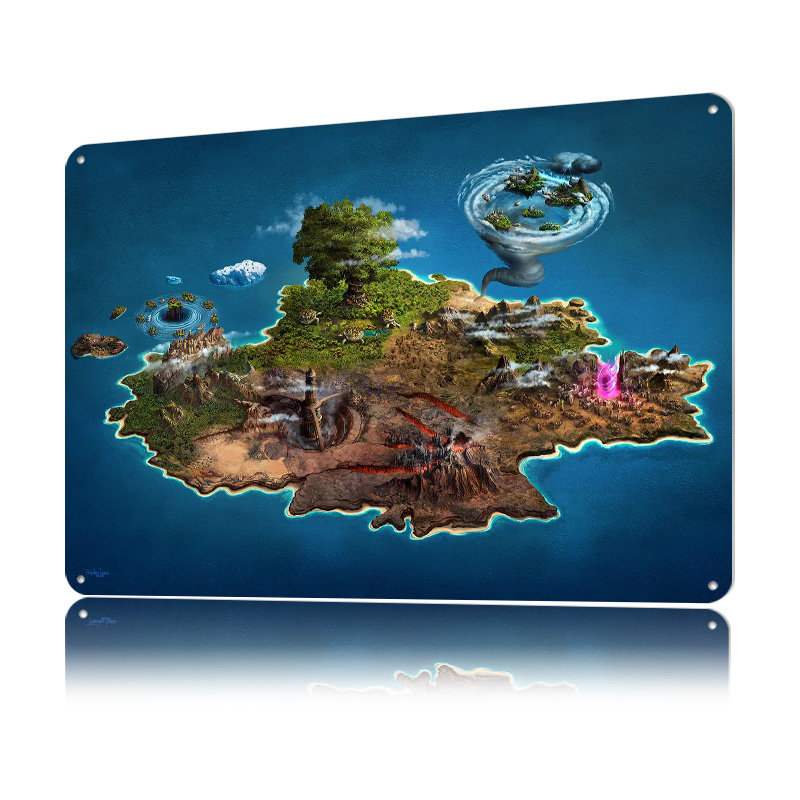 The Map of Elementara Metal Po – обзор и цена Custom Map Poster