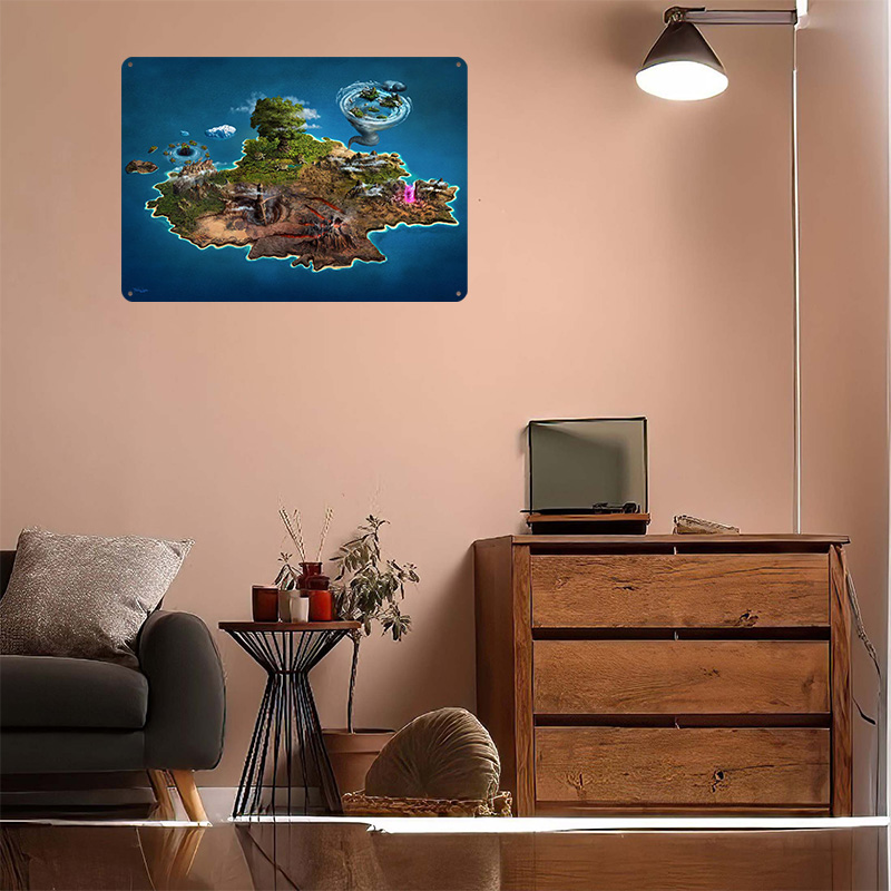 The Map of Elementara Metal Po – обзор и цена Custom Map Poster