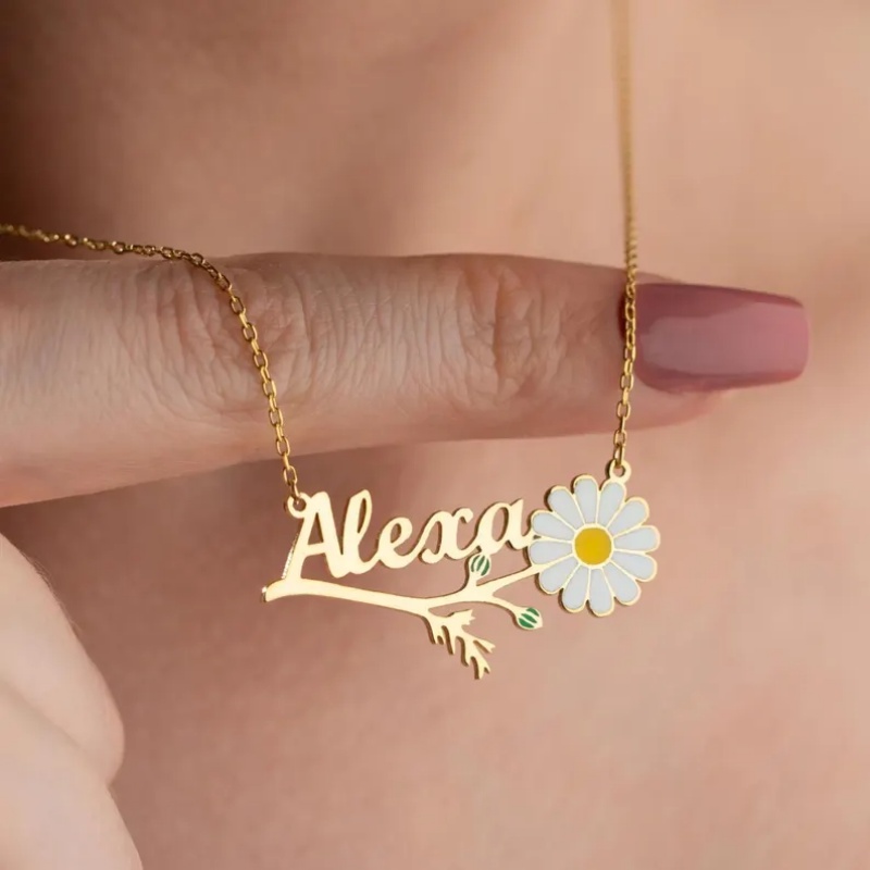 Roro‘s Personalized Colorful E – обзор и цена Birth Flower Necklace