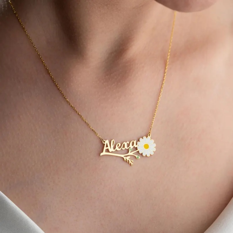 Roro‘s Personalized Colorful E – обзор и цена Birth Flower Necklace