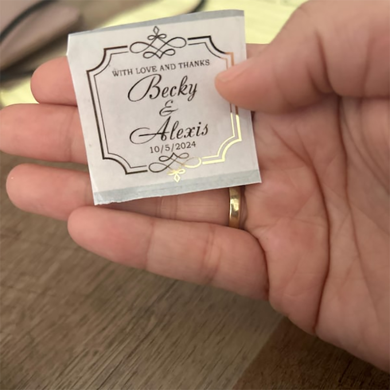 Custom Gold Foil Wedding Favor – обзор и цена Personalised Candle Label