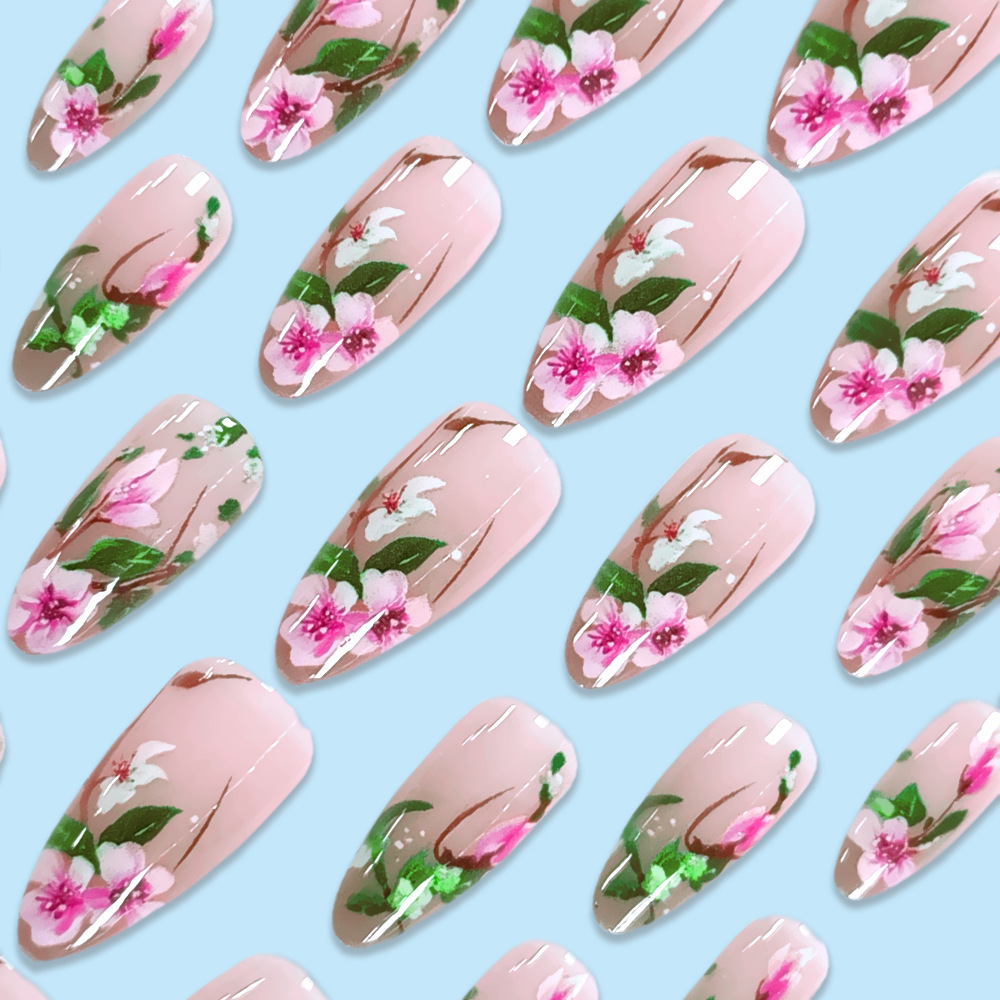 Short Almond Press on Nails 3D – обзор и цена Pressed Flower Art
