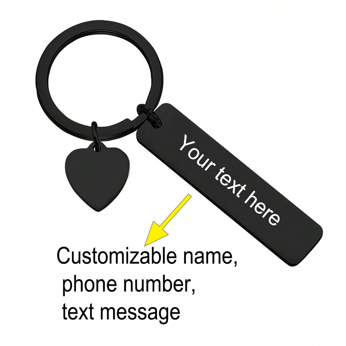 Custom Text Keychain Personali – обзор и цена Initial Ring Custom