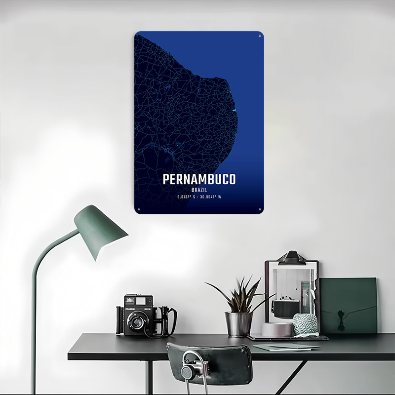 Pernambuco Midnight City Map M – обзор и цена Custom Map Poster