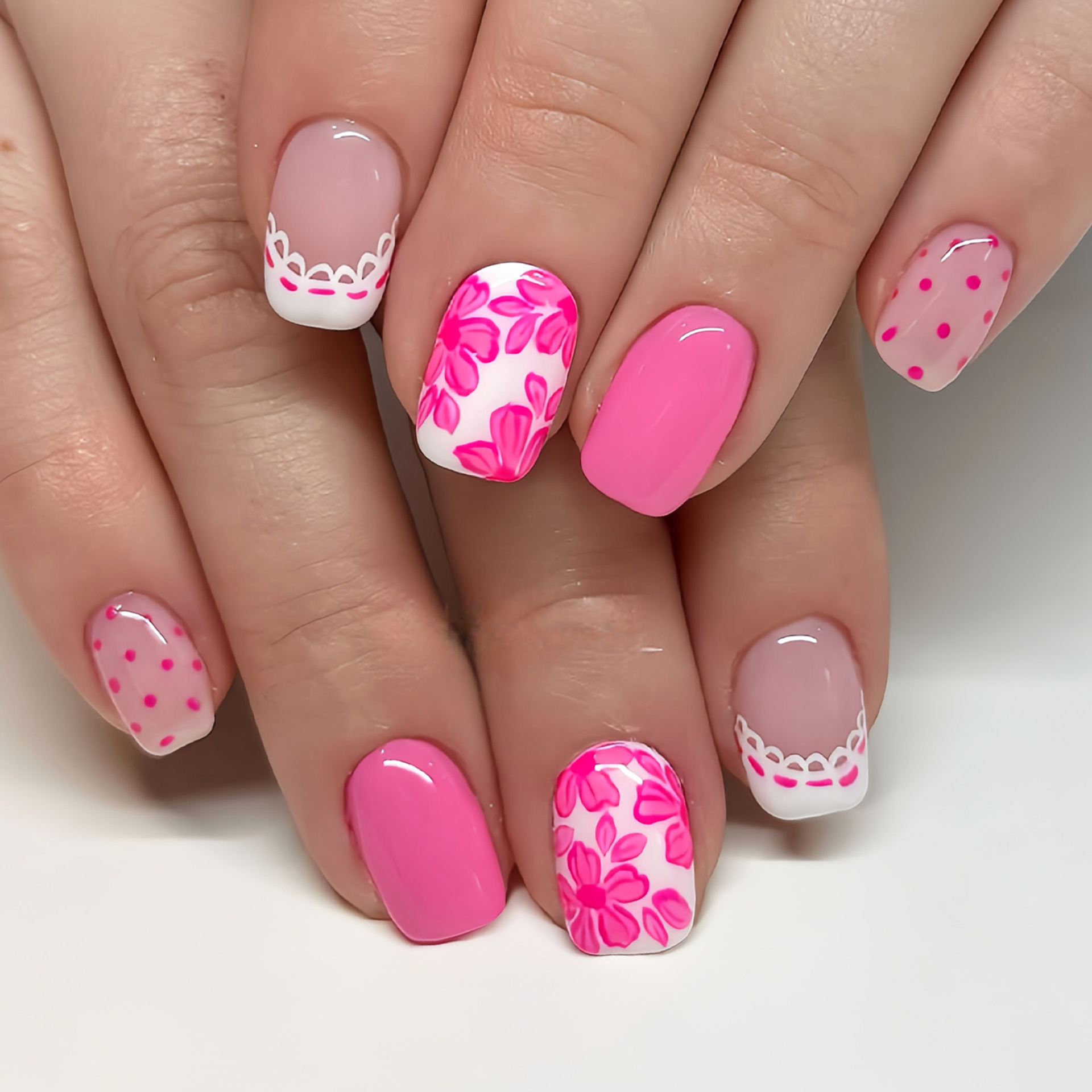 Short Square fake nails for wo – обзор и цена Pressed Flower Art