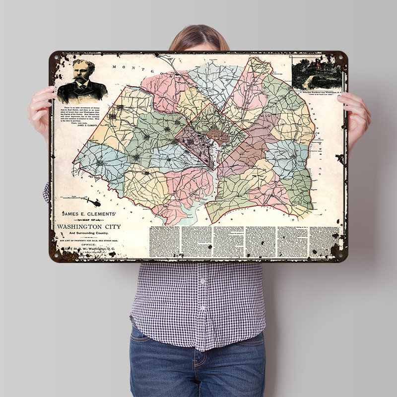 Map of Washington City Printed – обзор и цена Custom Map Poster