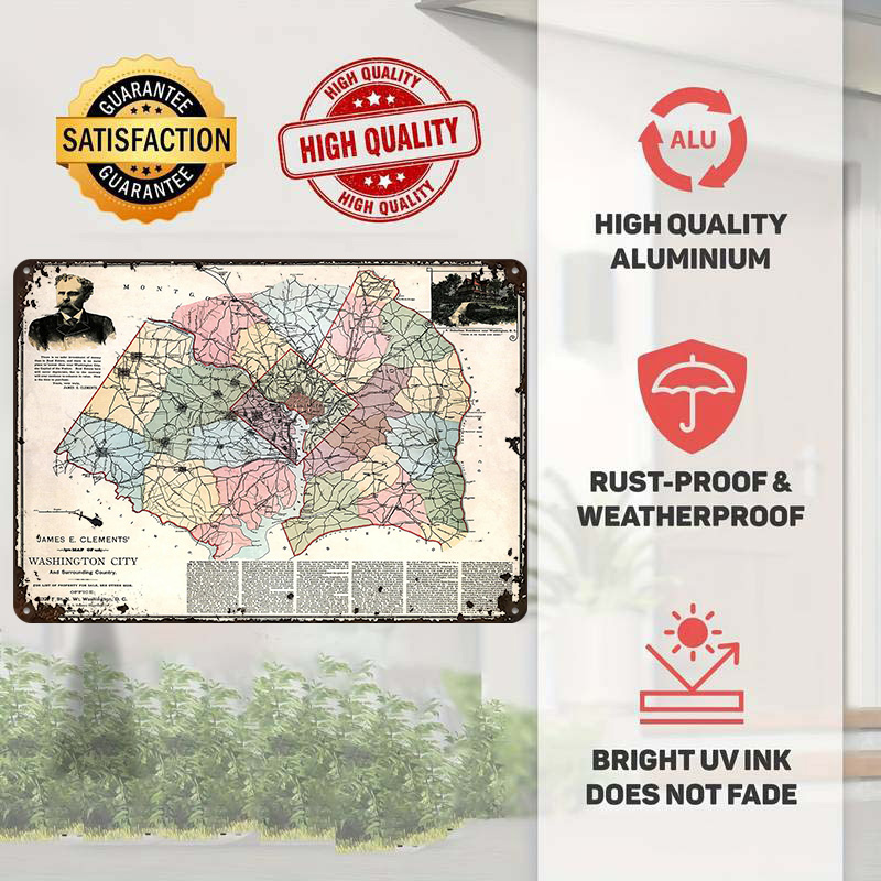 Map of Washington City Printed – обзор и цена Custom Map Poster
