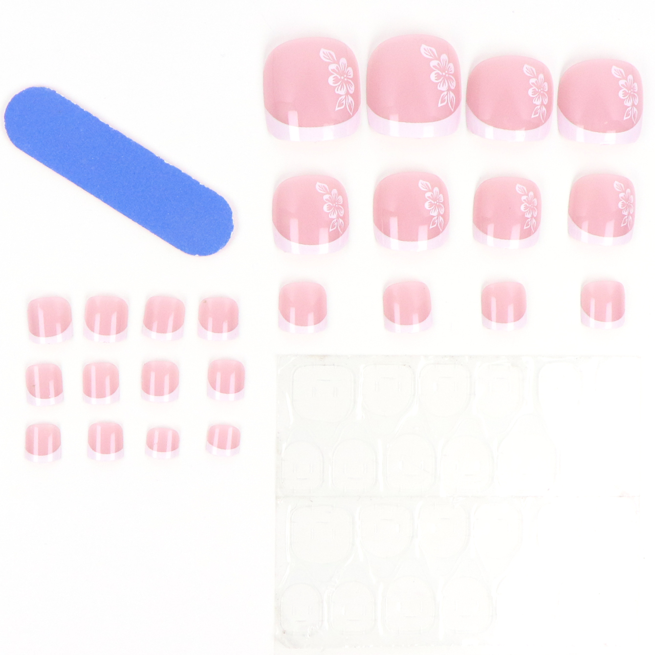 24PCS Short Square Pink With A – обзор и цена Pressed Flower Art