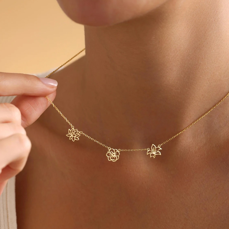 Customized Birth Flowers Neckl – обзор и цена Birth Flower Necklace