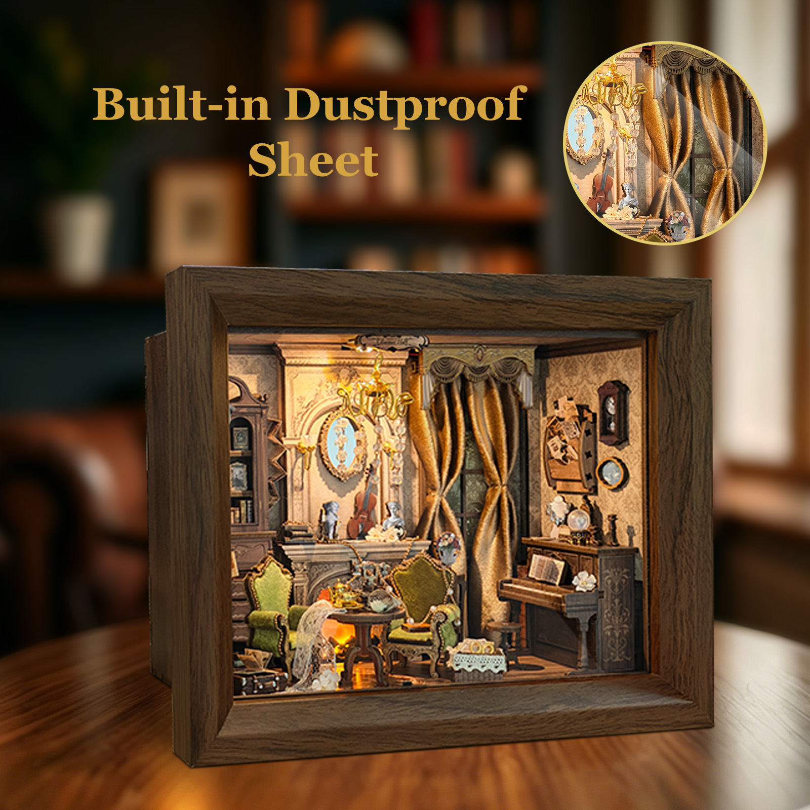 DIY Wooden Glimmer Hall Photo  – обзор и цена Engraved Wood Frame